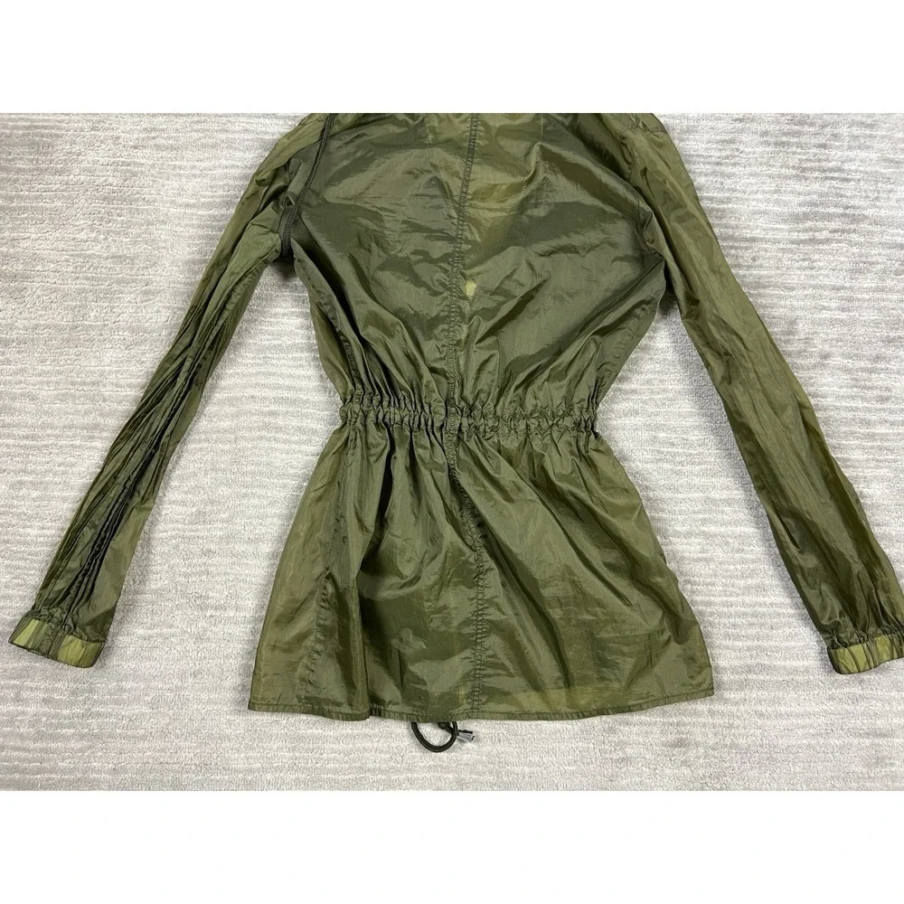 Windsor Jacket Womens Small‎ Green Full Zip Long Sleeve Hooded Sheer Windbreaker